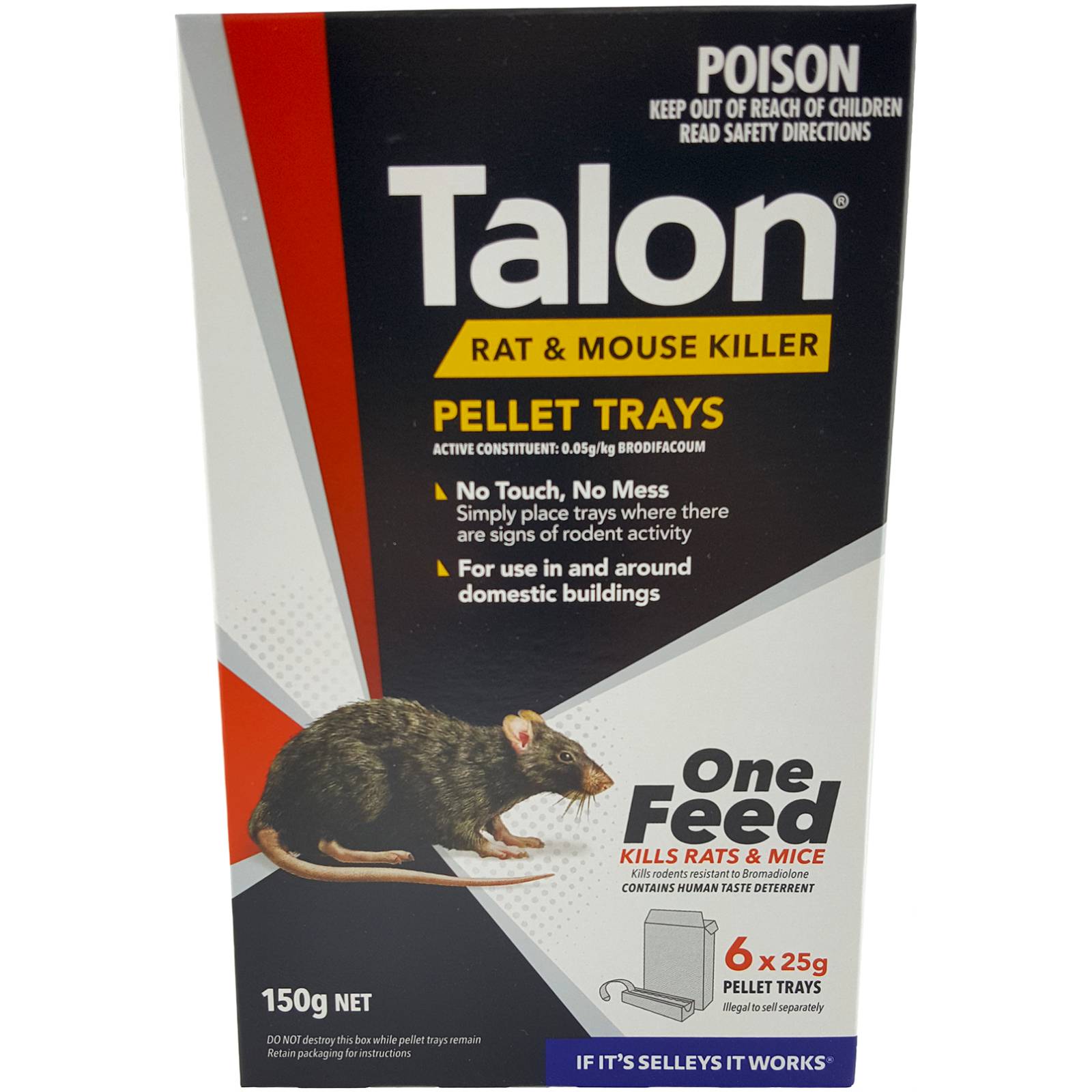 TALON PELLETS 150g Rat Mouse Mice Bait POISON Rodenticide KILLER