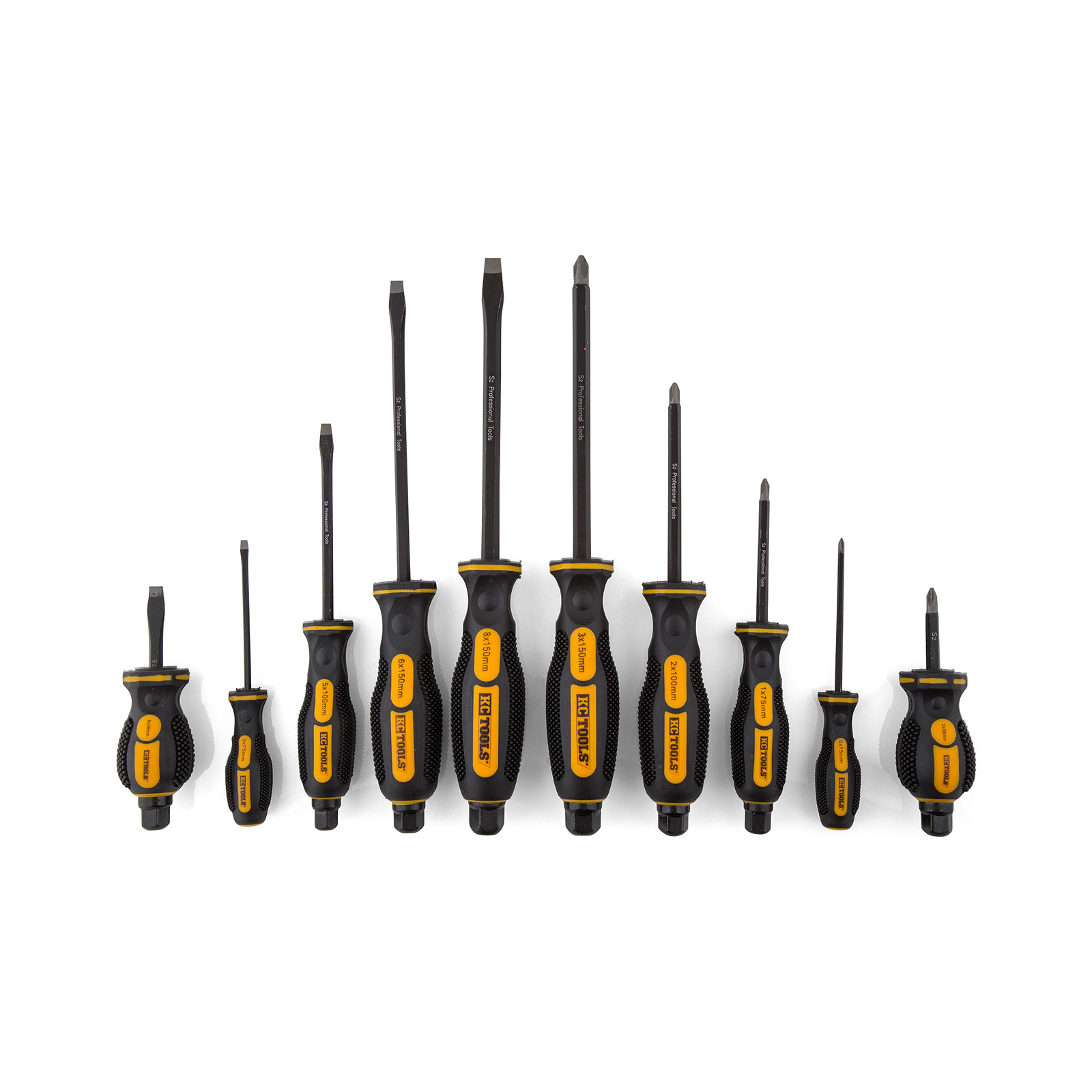 KC Tools 10Piece Hex Bolster Screwdriver Set Shop Online Now at