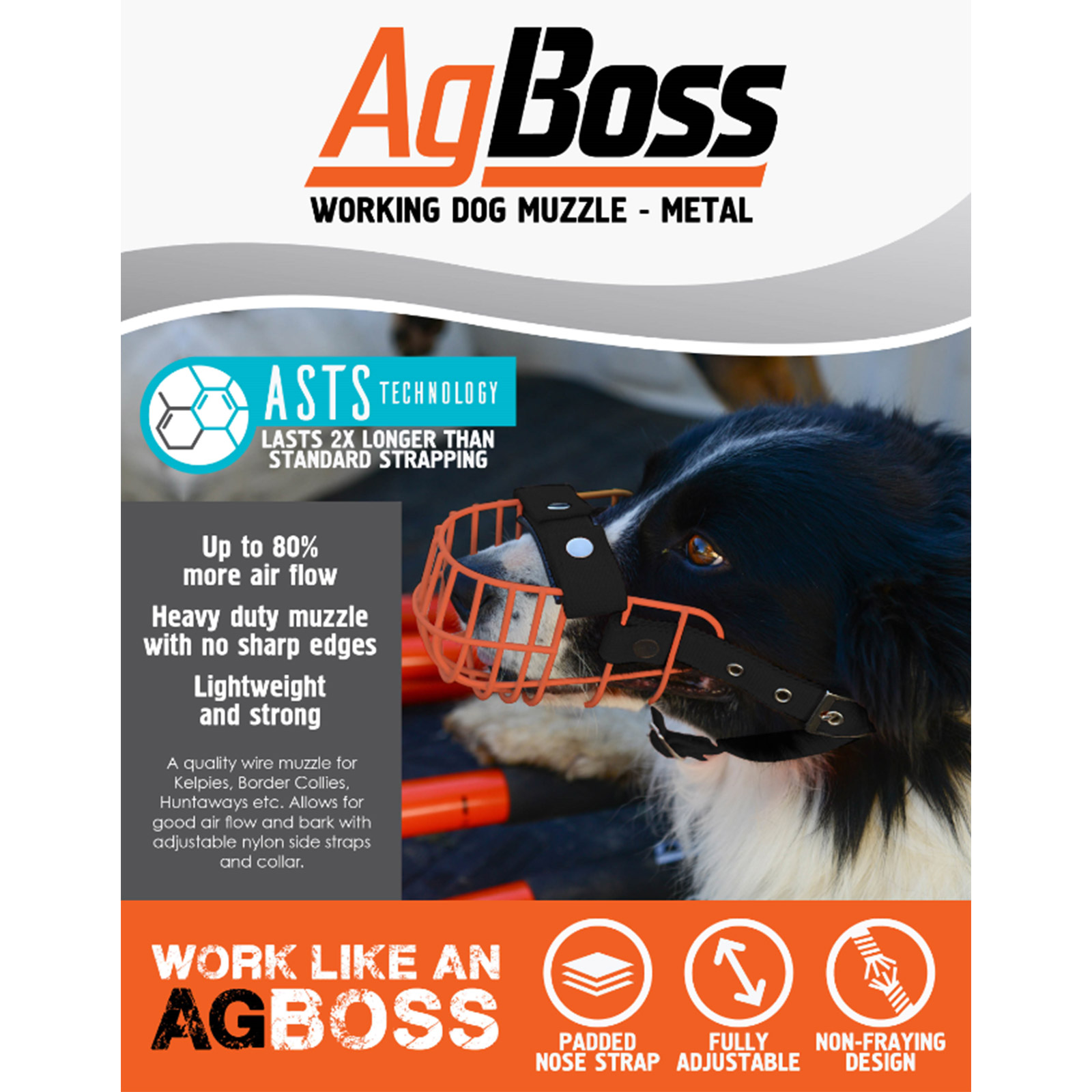 AgBoss Working Dog Muzzle Shop Online Now at Ambler Direct