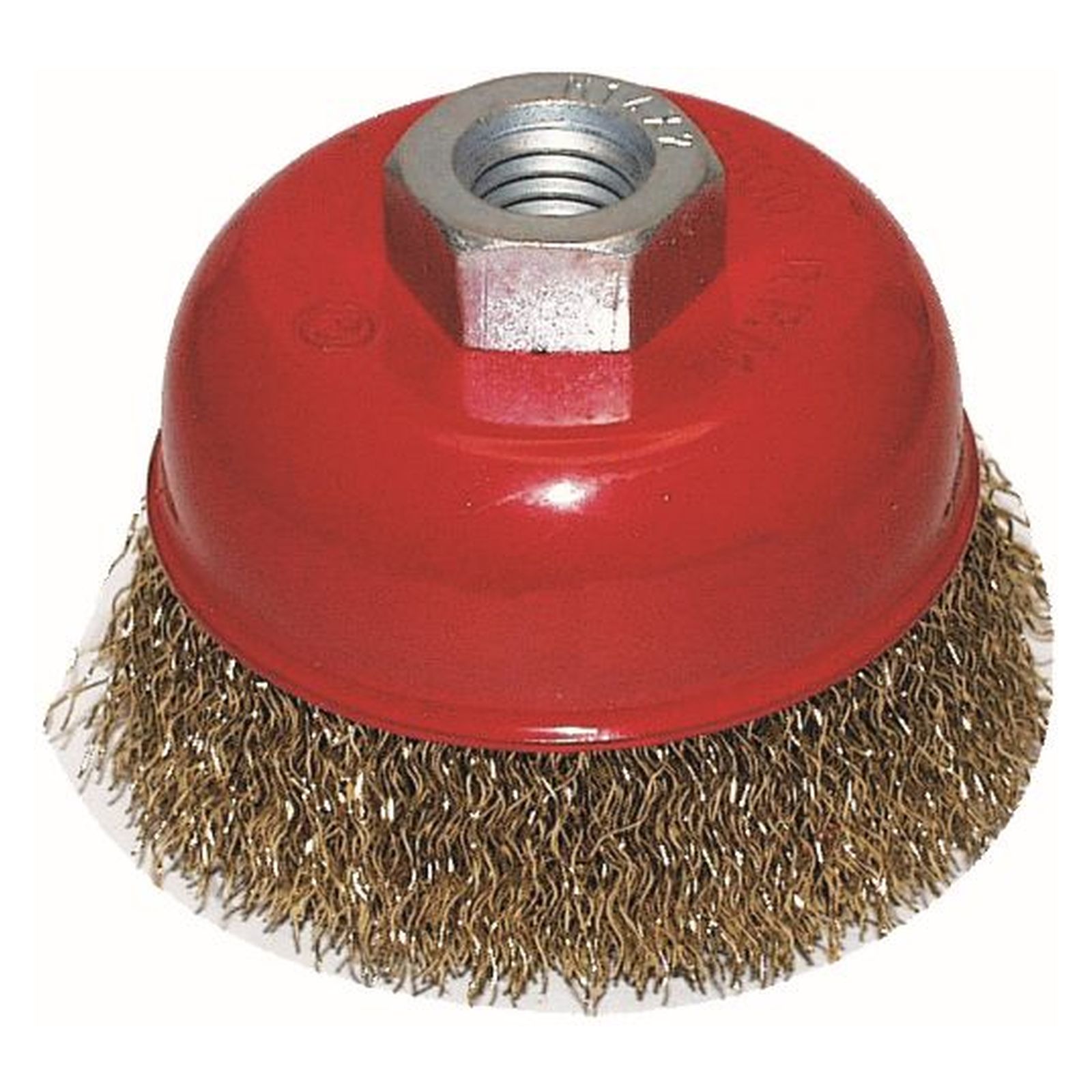 KC Tools M10 x 1.25mm Brass Coated Crimped Steel Wire Cup Brush Shop