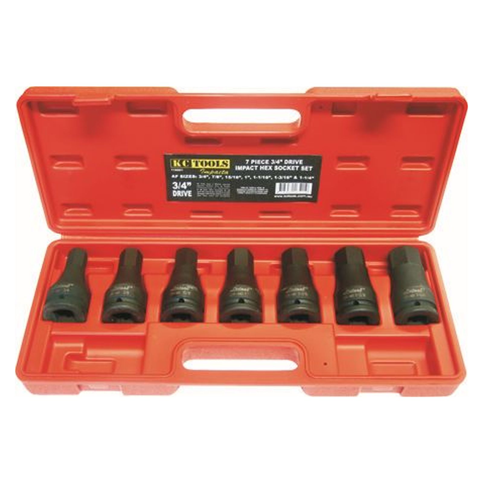 KC Tools 7pc 3/4" Dr InHex AF Impact Socket Set Shop Now at Ambler