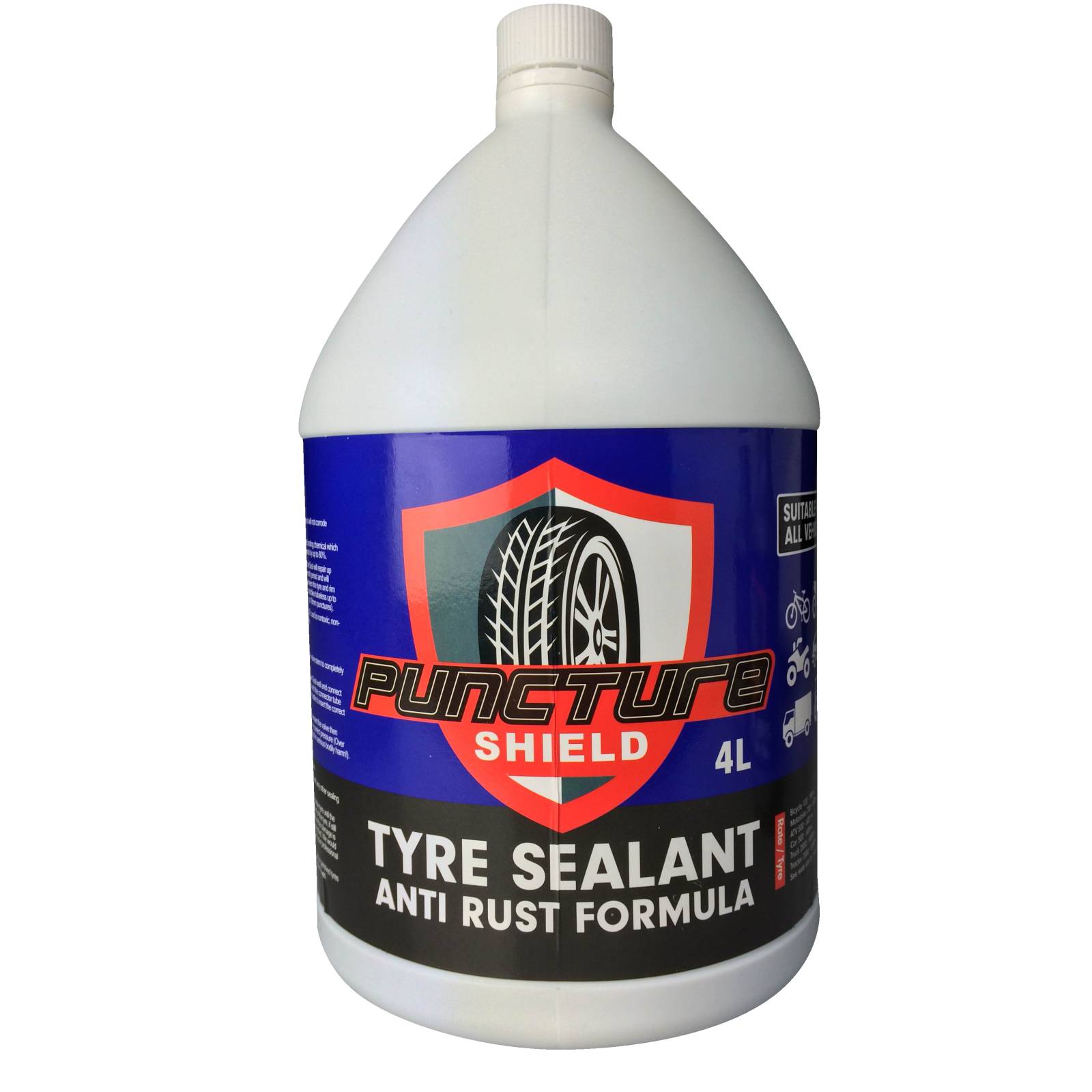 Puncture Shield 4 Litre Liquid Tyre Sealant Tire Goo Shop Online Now