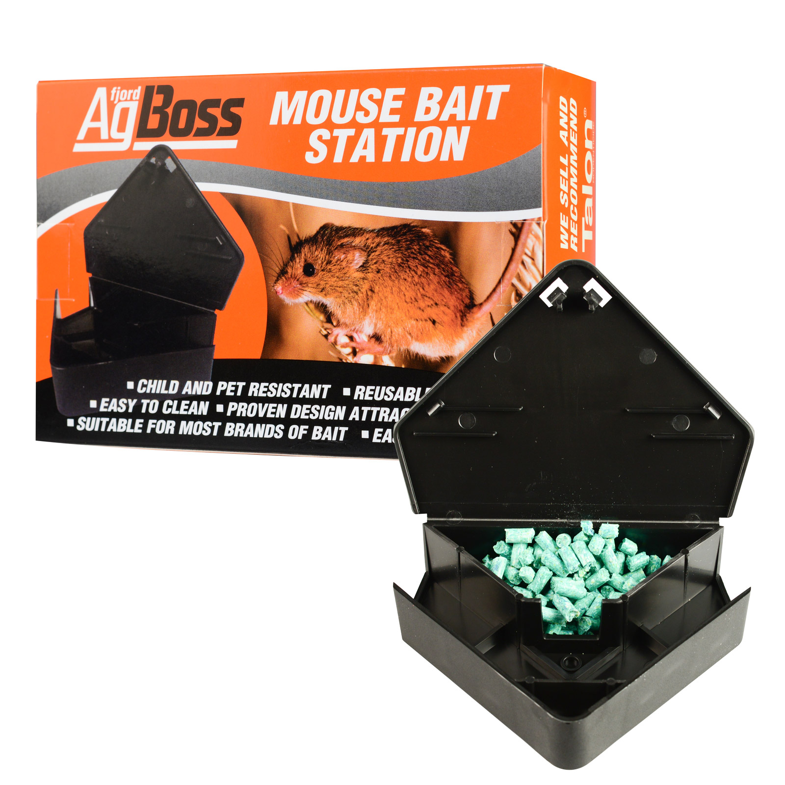 AgBoss Mouse Mice Corner Bait Station Plastic Trap Lockable Key Indoor