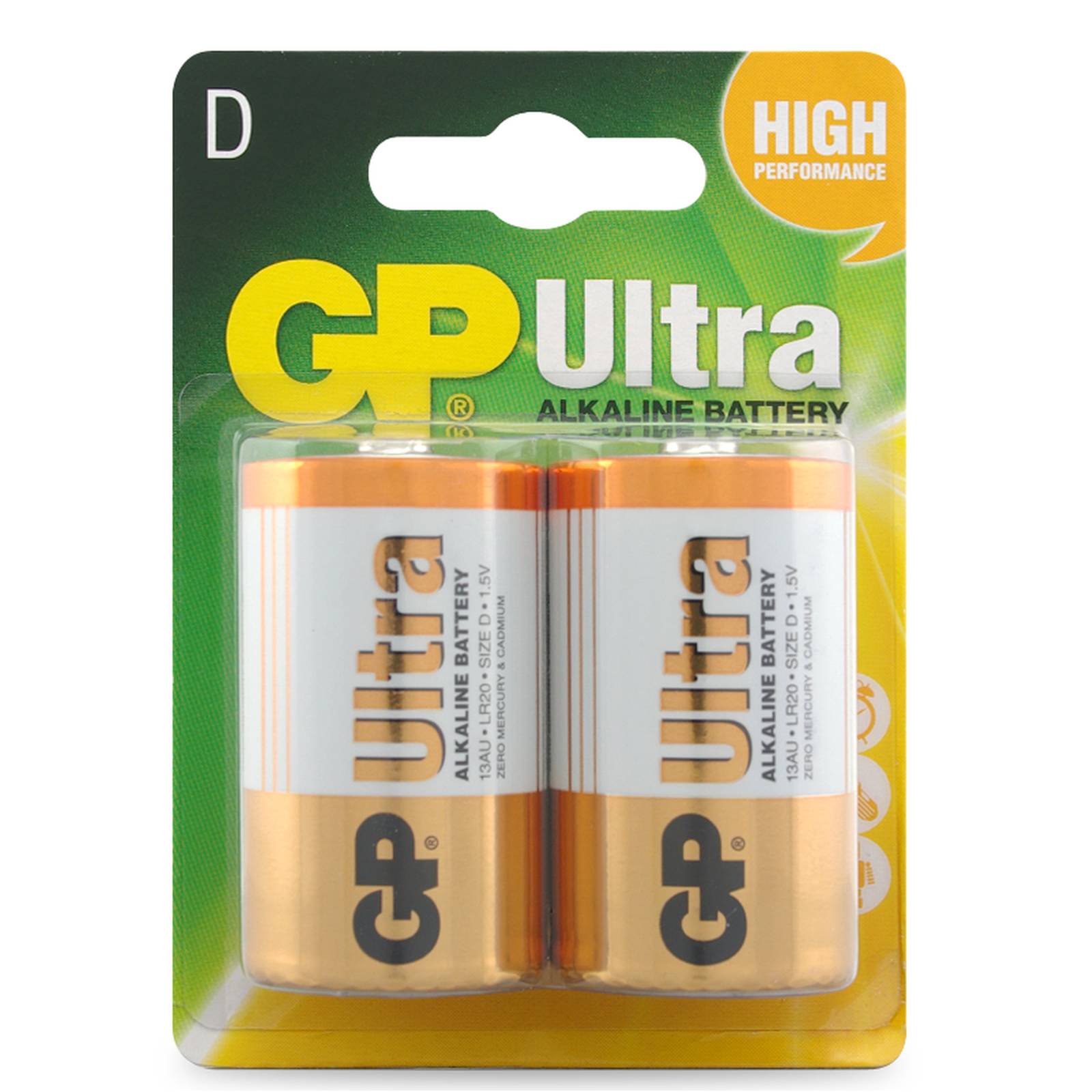 GP Batteries 2Pack 1.5V D Ultra Alkaline High Performance Shop