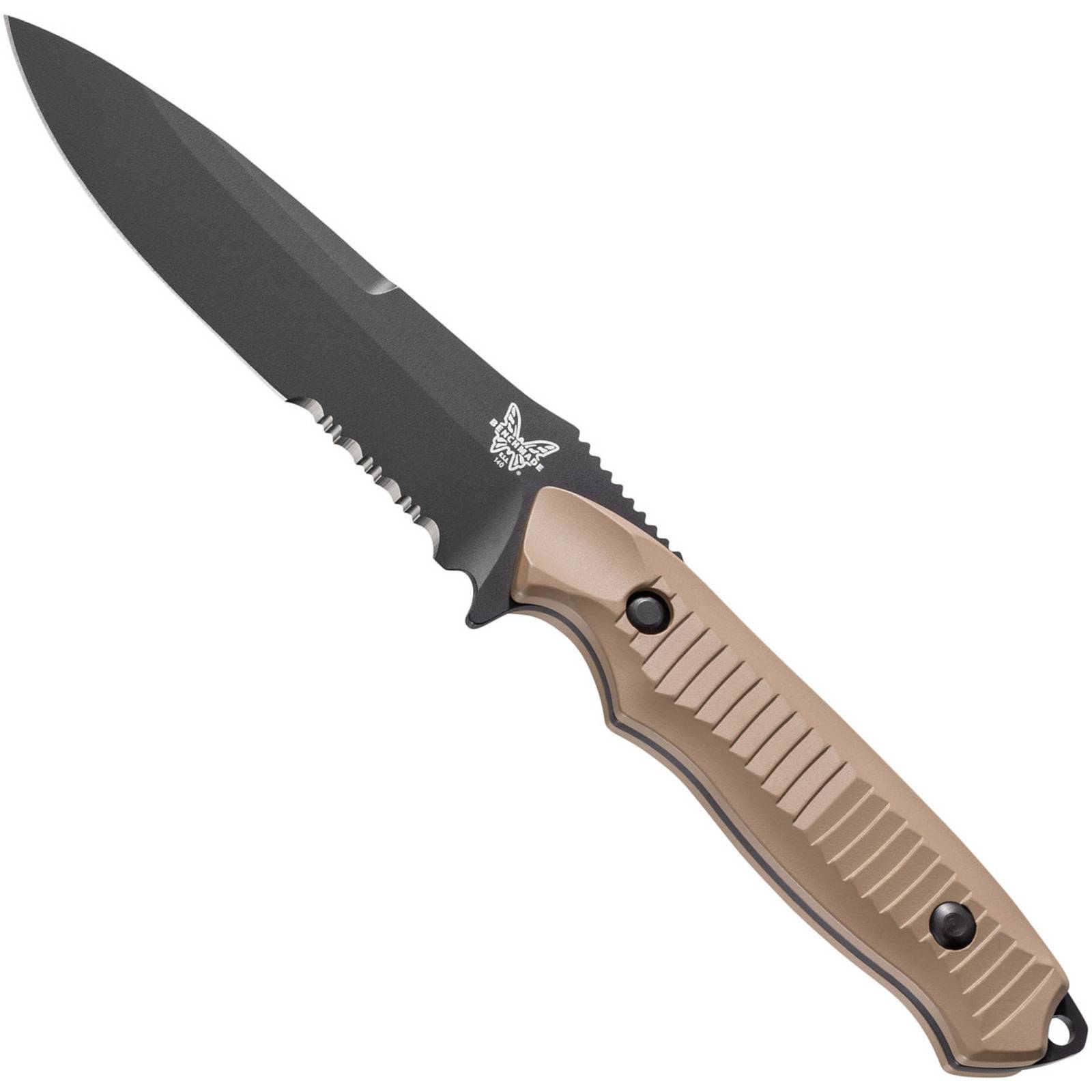 Benchmade 140SBKSN Black Nimravus Serrated Fixed Blade Knife Ambler