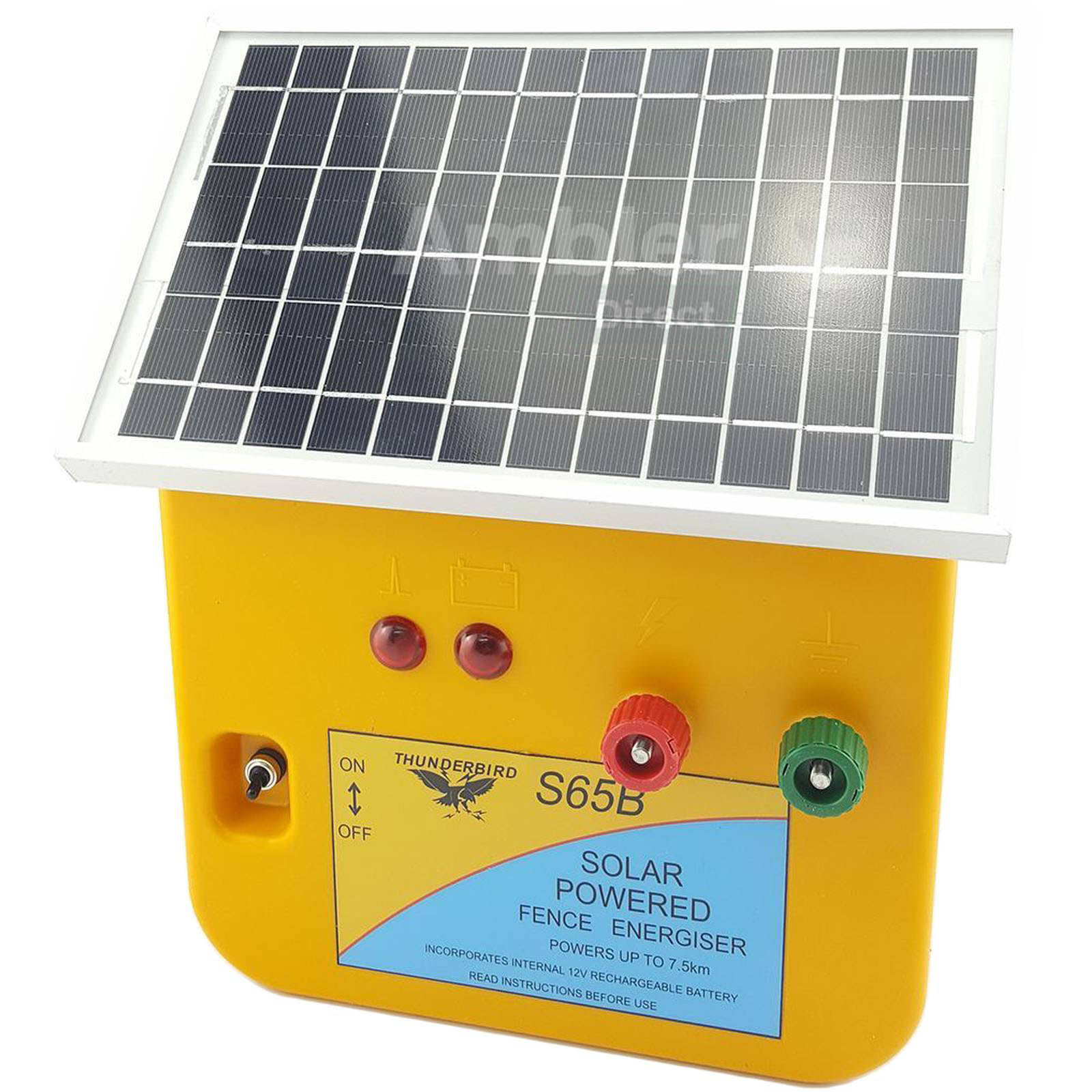 Thunderbird 7.5km Solar ELECTRIC FENCE Energiser S65B Portable Farm Fencing Unit 9323833004320