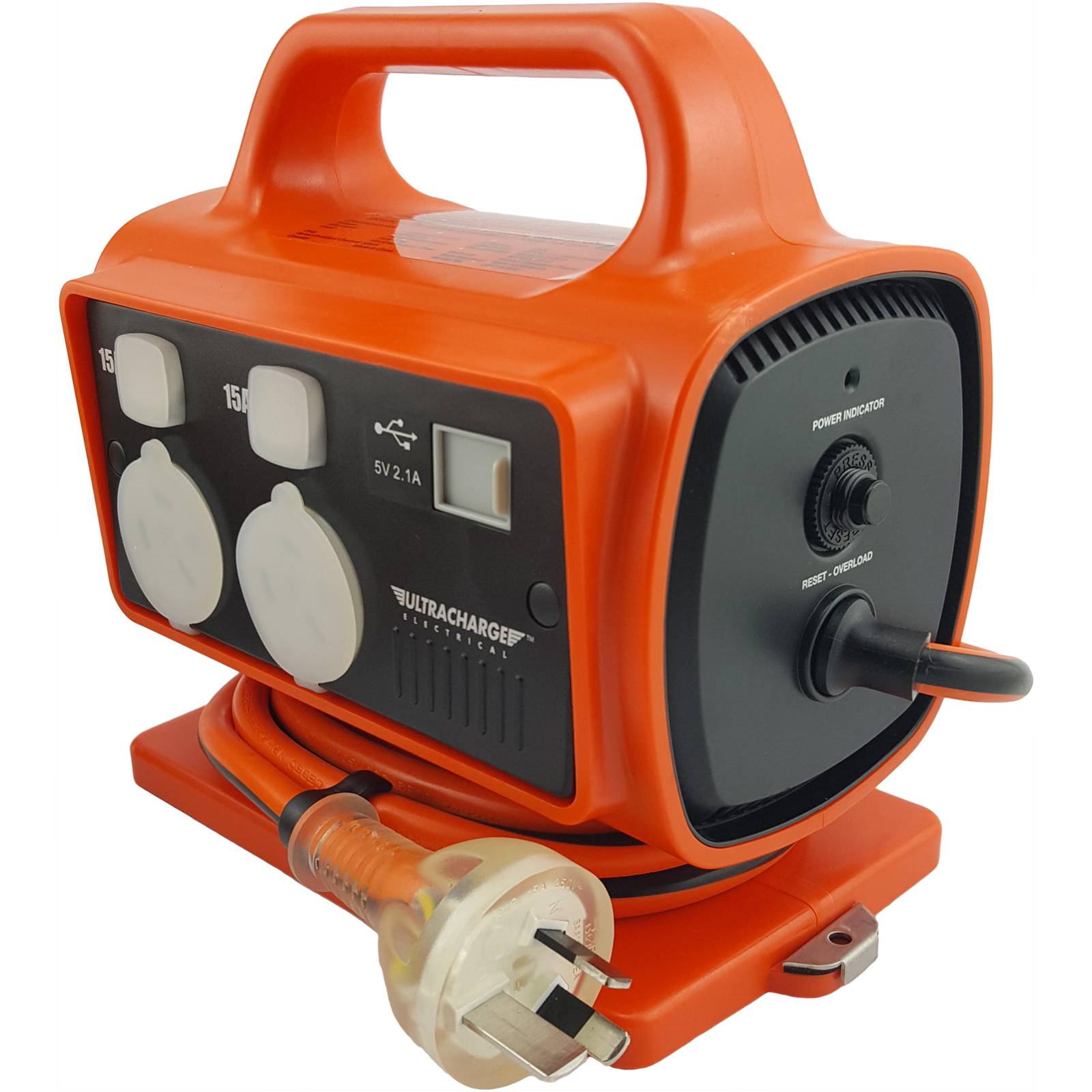Ultracharge 15A RCD Safety Power Board Block w/ 2 USB Ports Shop Online Now at Ambler Direct