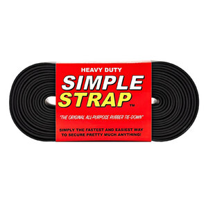 Simple Strap 6m x 40mm All Purpose Rubber Tie Down | Black