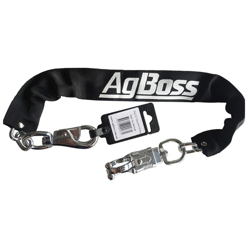 AgBoss 5mm x 500mm Dog Ute Chain with Bull & Panic Snap