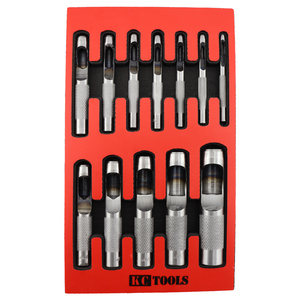 KC Tools 12 Piece Hollow Punch Set in HDFI Tray