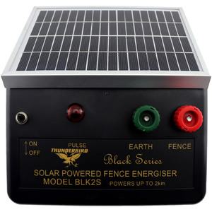 Thunderbird 2km Solar Electric Fence Energiser | BLK2S