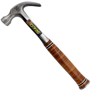 Estwing 20oz Leather Grip Smooth Face Claw Hammer