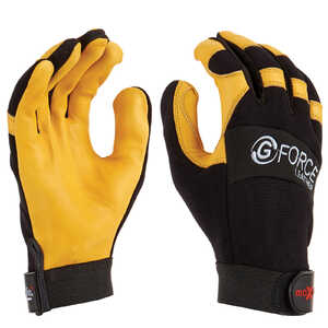 Maxisafe G-Force Leather Mechanics Gloves w/ Leather Palm