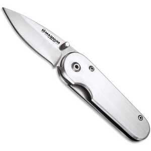 Magnum by Boker Master Craftsman 6 Liner Lock Folding Knife | Silver / Satin
