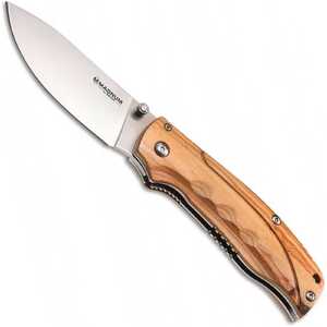 Magnum by Boker Pakka Hunter Liner Lock Folding Knife | Brown / Satin