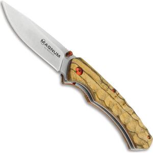 Magnum by Boker Red Pupil Liner Lock Folding Knife | Brown / Satin