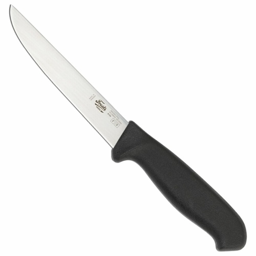Frosts Mora 150mm Semi-Flex Wide Filleting Knife | Black / Satin