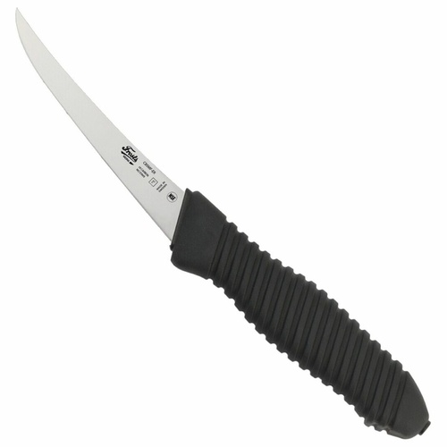 Frosts Mora 131mm Narrow Curved Semi-Flex Boning Knife | Black / Satin