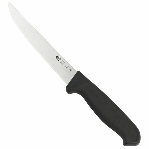 Frosts Mora 153mm Wide Stiff Straight Boning Knife | Black / Satin