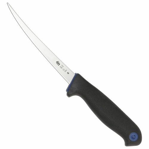 Frosts Mora 160mm Curved Narrow Semi-Flex Filleting Knife | Black / Satin