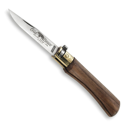 Antonini Old Bear XS Lever Lock Folding Knife | Walnut Wood | Carbon