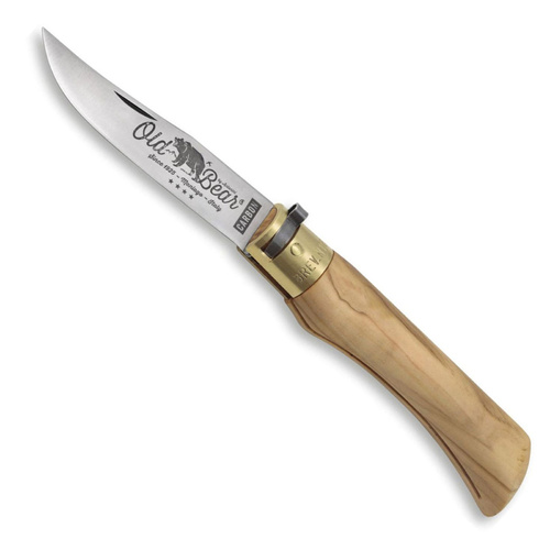Antonini Old Bear L Lever Lock Folding Knife | Olive Wood | Carbon
