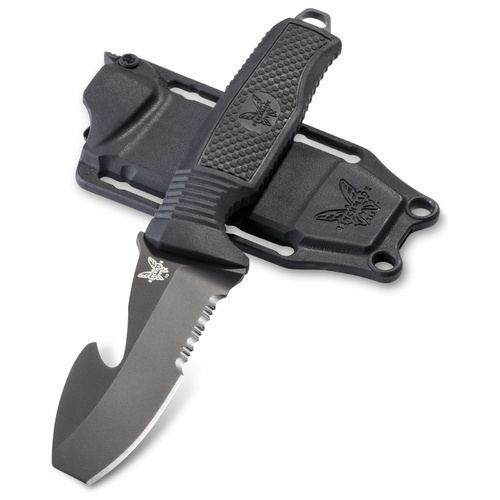 Benchmade H2O Fixed Blade Dive Rescue Hook Knife | Black