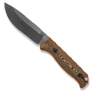 Benchmade Saddle Mountain Skinner Fixed Blade Knife | Brown & Orange / Satin