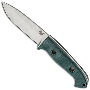 Benchmade Sibert Bushcrafter Fixed Blade Knife | Green / Satin