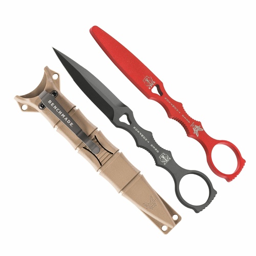 Benchmade SOCP Fixed Blade Trainer & Dagger Combo | Red & Black