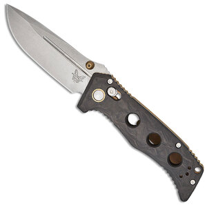 Benchmade Mini Adamas AXIS Lock Folding Knife | Marble CF / Stonewash