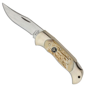 Boker Scout Stag Horn Back Lock Folding Knife | Brown & White / Satin