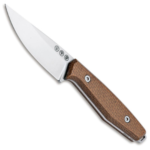 Boker Daily Knives AK1 Droppoint Mustard Fixed Blade Knife | Brown / Satin