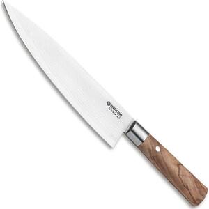Boker 21cm Large Chef's Kitchen Knife | Olive Wood / Damascus