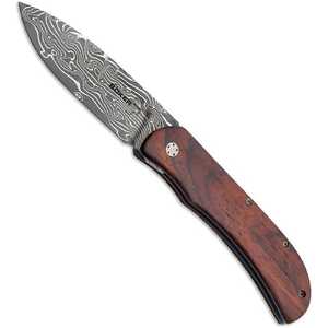 Boker Plus Exskelibur I Liner Lock Folding Knife | Cocobolo Wood / Damascus