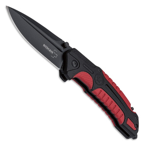 Boker Plus Saviour 1 Liner Lock Folding Knife | Red & Black