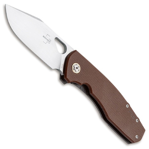 Boker Plus F3.5 Frame Lock Folding Knife | Brown / Satin