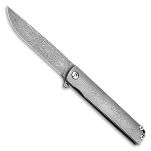 Boker Plus Gemma Frame Lock Folding Knife | Grey / Damascus