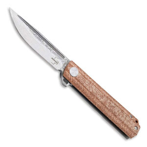 Boker Plus Cataclyst Flip Joint Folding Knife | Brown / Damascus