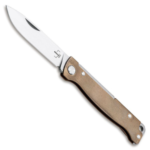Boker Plus Atlas Slip Joint Folding Knife | Brass / Satin