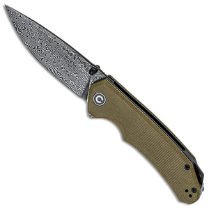 CIVIVI Brazen Liner Lock Folding Knife | Olive / Damascus