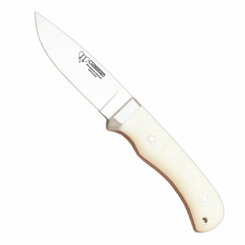 Cudeman Safari Fixed Blade Knife | White / Satin
