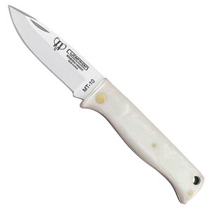 Cudeman MT-10 Mother of Pearl Slip Joint Folding Knife | White / Satin