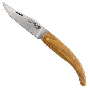 Cudeman 18cm Piston Lock Clip Point Folding Knife | Olive Wood / Satin
