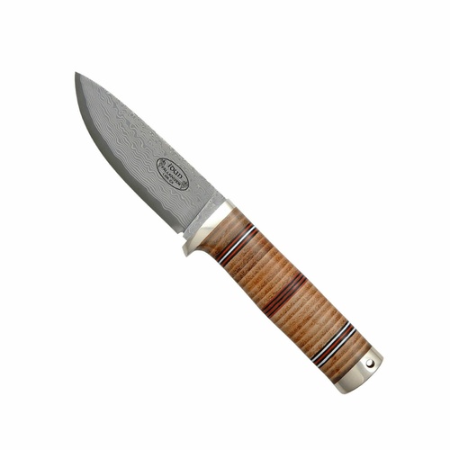 Fallkniven NL5 Idun Fixed Blade Knife | Stacked Leather / Damascus