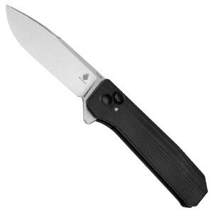 Kizer Brat Button Lock Folding Knife | Black / Satin