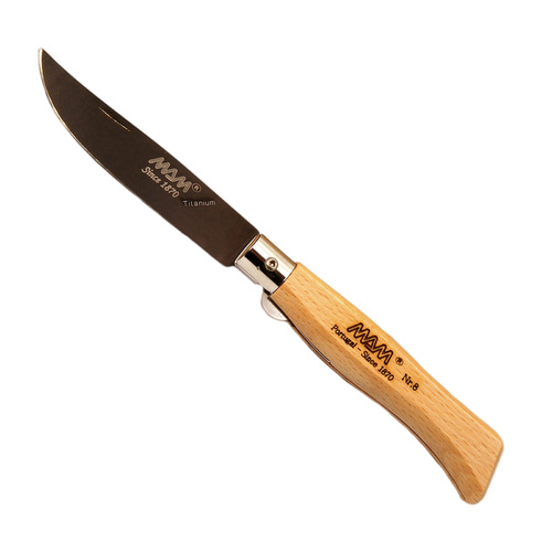 MAM Douro M Liner Lock Folding Knife | Beech Wood / Black