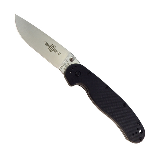 Ontario Knife Co. RAT Model 1 Liner Lock Folding Knife | Black / Satin