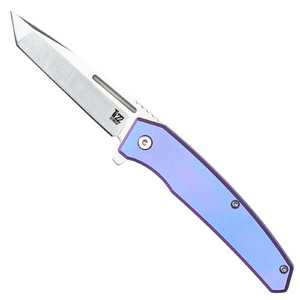 Ontario Knife Co. Ti-22 Frame Lock Folding Knife | Blue / Satin