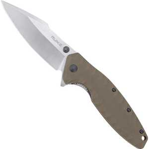 Ruike Liner Lock Folding Knife | Brown / Satin | P843-W
